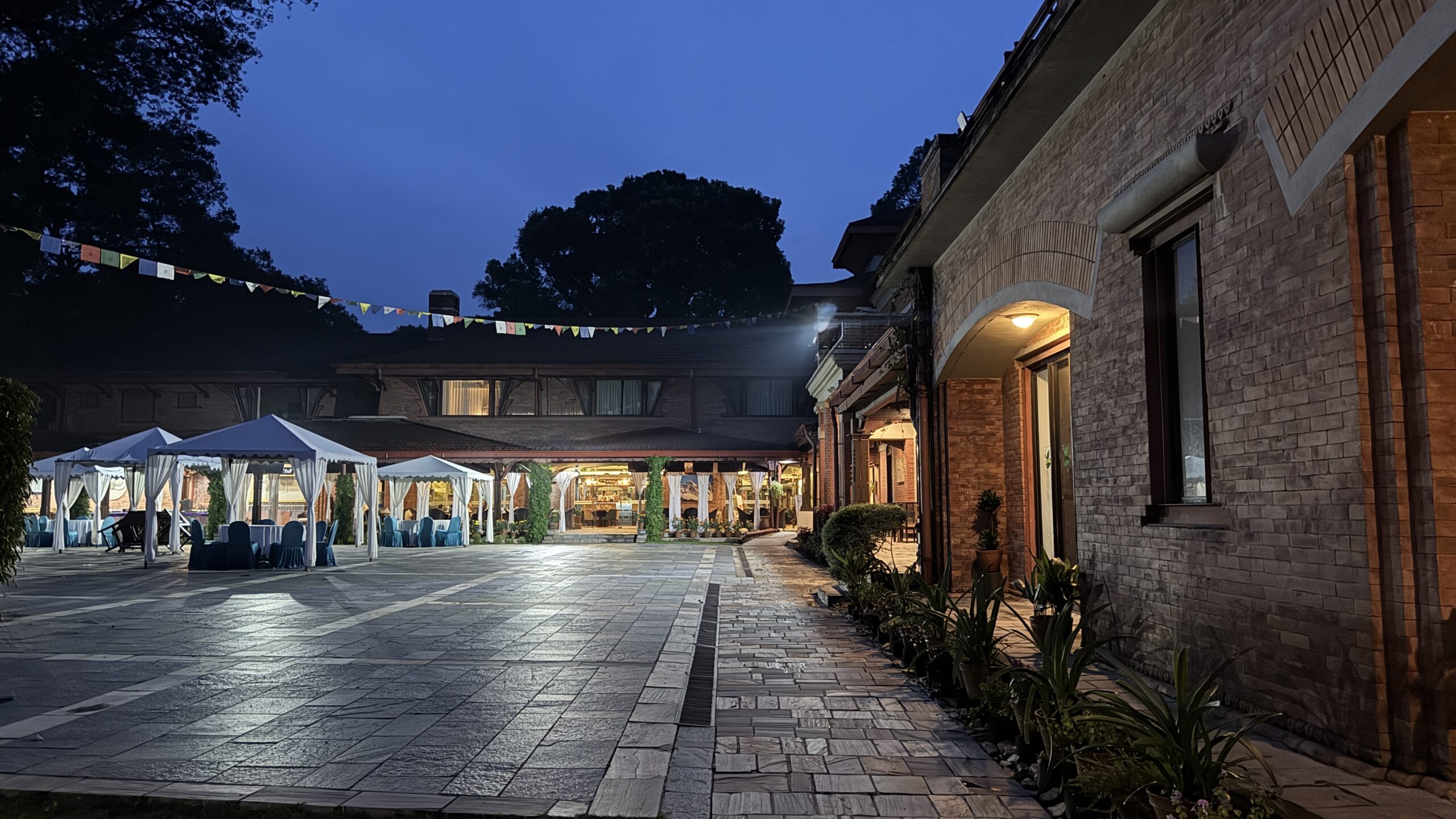 courtyard of Gokarna Forest Resort