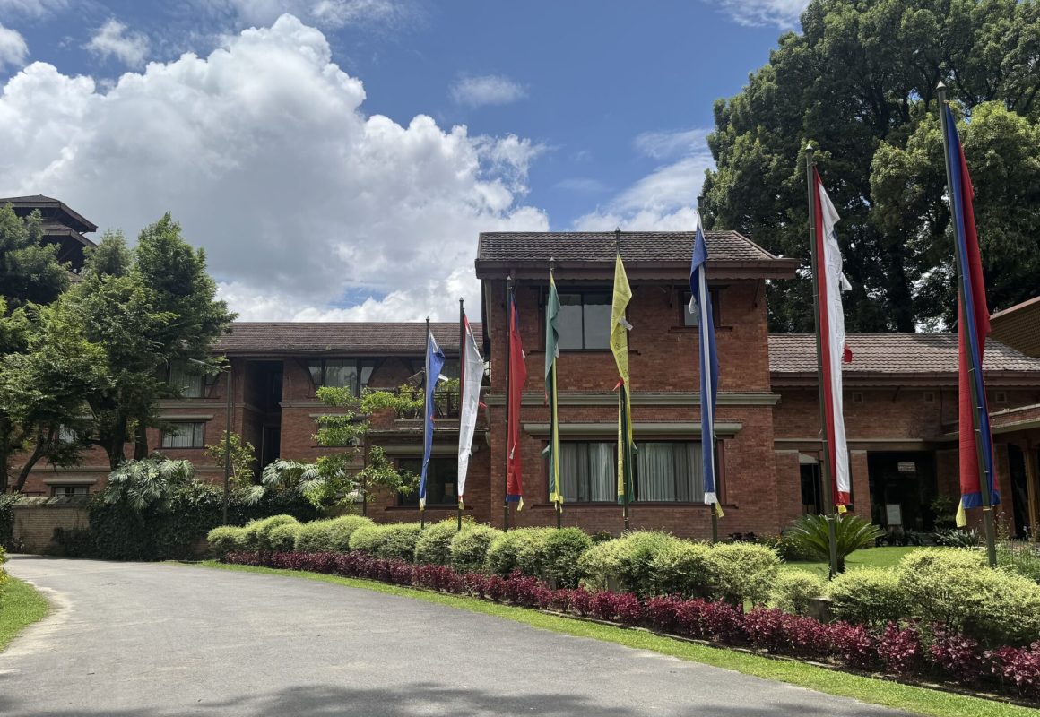 The backyard of Gokarna Forest Resort offers a serene and picturesque setting surrounded by lush greenery. Ideal for relaxation, outdoor gatherings, or nature-inspired activities, the space complements the resort’s luxurious architecture. Guests can enjoy peaceful strolls, bird-watching, or simply unwind while taking in the tranquil forest views, making it a perfect extension of the resort’s natural charm.